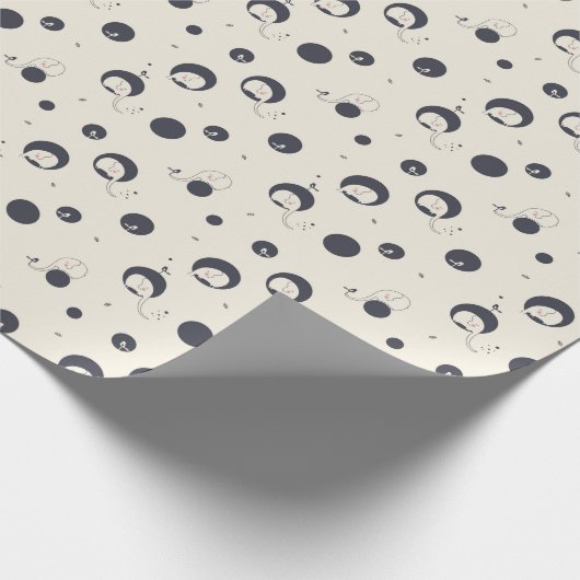 Shy Elephant Pattern Cadeaupapier (Hoek)