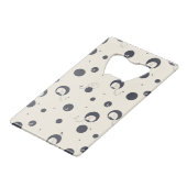 Shy Elephant Pattern Creditkaart Flessenopener (Voorkant Gekanteld)