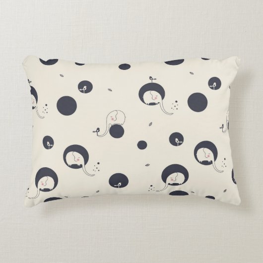 Shy Elephant Pattern Decoratief Kussen (Voorkant)