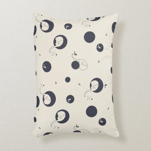 Shy Elephant Pattern Decoratief Kussen (Voorkant(Verticaal))