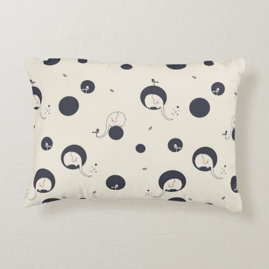 Shy Elephant Pattern Decoratief Kussen (Achterkant)