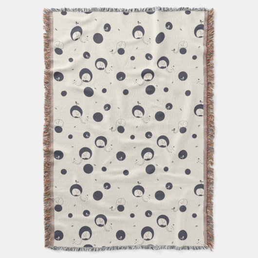 Shy Elephant Pattern Deken (Voorkant Verticaal)