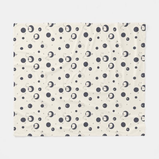 Shy Elephant Pattern Fleece Deken (Voorkant (Horizontaal))