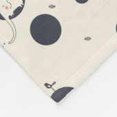 Shy Elephant Pattern Fleece Deken (Hoek)