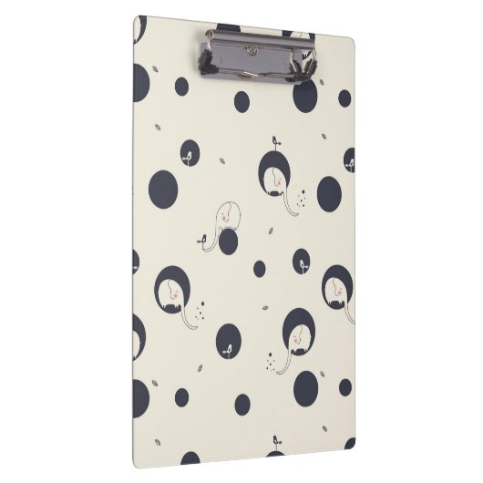 Shy Elephant Pattern Klembord (Rechts)