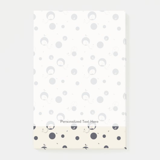 Shy Elephant Pattern Post-it® Notes (Voorkant)