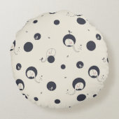 Shy Elephant Pattern Rond Kussen (Achterkant)