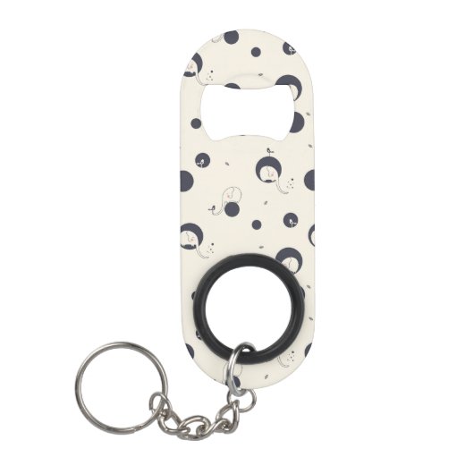 Shy Elephant Pattern Sleutelhanger Flessenopener (Voorkant)
