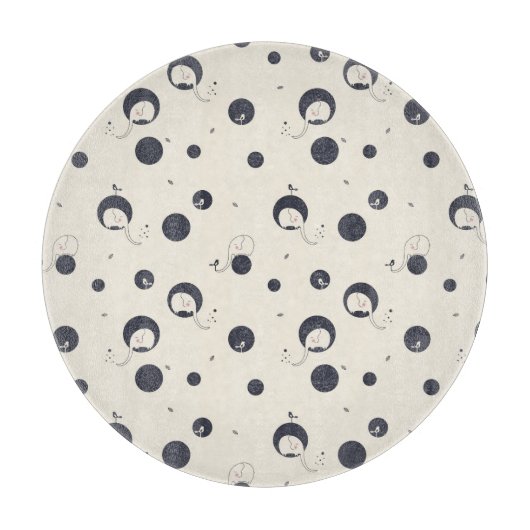 Shy Elephant Pattern Snijplank (Voorkant)