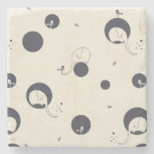 Shy Elephant Pattern Stenen Onderzetter (Voorkant)