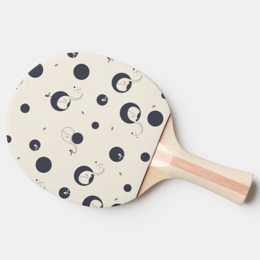 Shy Elephant Pattern Tafeltennisbatje (Zijkant)