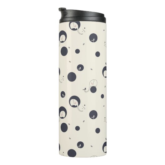 Shy Elephant Pattern Thermosbeker (Geroteerd rechts)