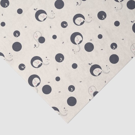 Shy Elephant Pattern Tissuepapier (Detail)