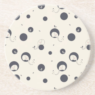 Shy Elephant Pattern Zandsteen Onderzetter