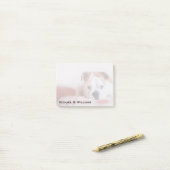 Shy English Bulldog Puppy Post-it® Notes (Op bureau)