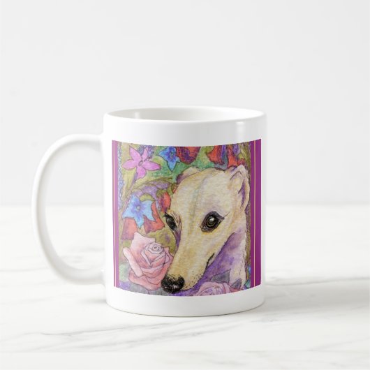 Shy Flower Whippet Koffiemok (Links)
