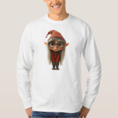 Shy Girl Christmas Elf Mannen T-shirt (Voorkant)