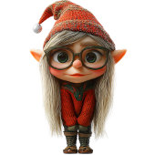 Shy Girl Kerst Elf Vrouwen T-shirt