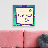 Shy Girl Robot Wrapped Canvas (Insitu (Woonkamer))