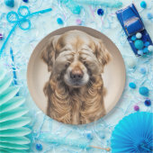 Shy Golden Retriever Papieren Bordje (Feest)