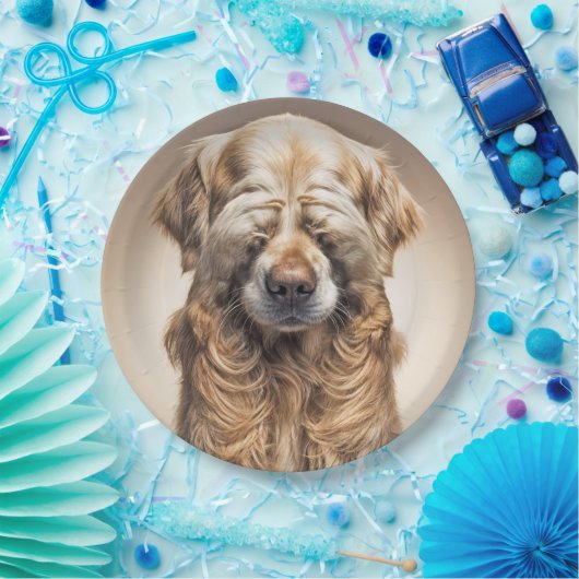Shy Golden Retriever Papieren Bordje (Feest)