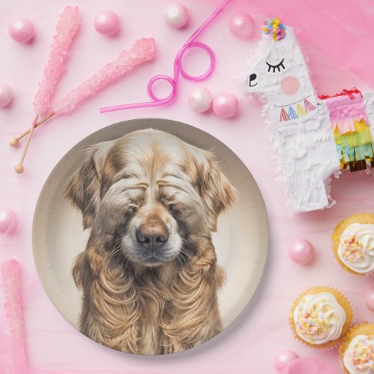 Shy Golden Retriever Papieren Bordje (Feest)