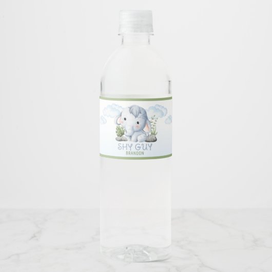 Shy Guy Water Bottle Labels Waterfles Etiket (Voorkant)