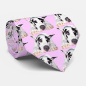 Shy Harlequin Great Dane Stropdas (Opgerold)