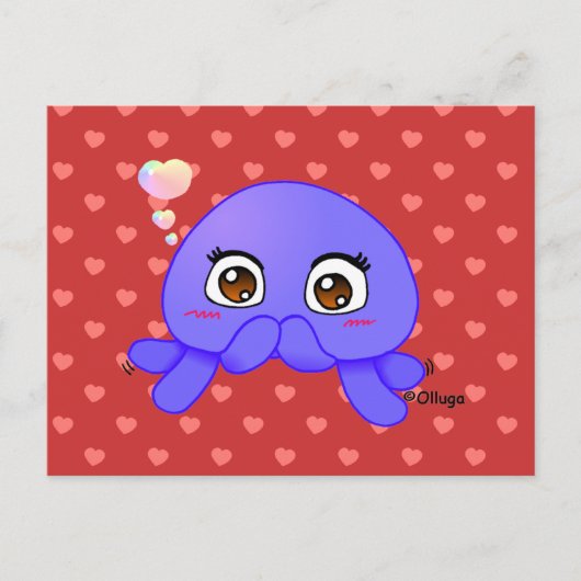 Shy Jellyfish Briefkaart (Voorkant)