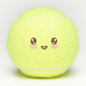 Shy Kawaii Cute Emoticon Emoji Tennisballen (Voorkant)