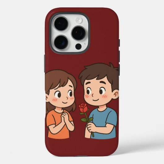 Shy Love Moment 💕 | Cute Cartoon Case-Mate iPhone Case (Achterkant)