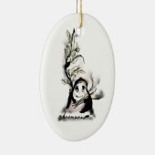 Shy Mr Leaf Keramisch Ornament (Rechts)