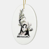 Shy Mr Leaf Keramisch Ornament (Links)