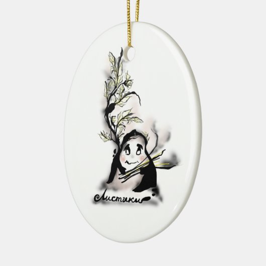 Shy Mr Leaf Keramisch Ornament (Links)