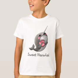 Shy Narwhal met Donut T-shirt
