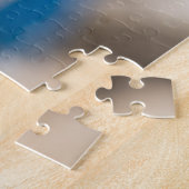 Shy pelican op het strand legpuzzel (Zijkant)