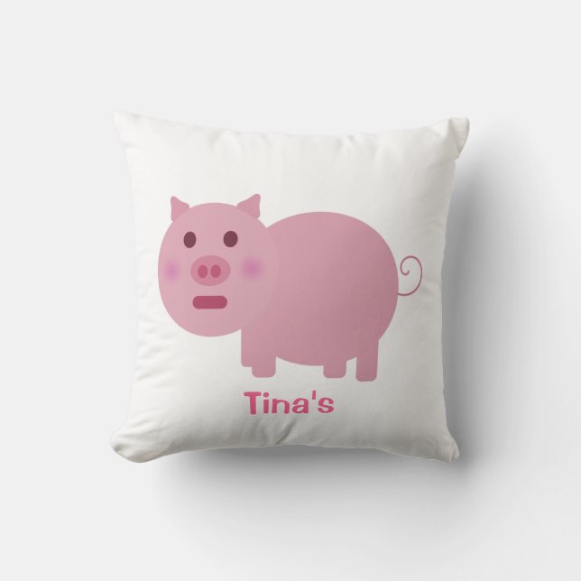 Shy Pink Personalized Decor Pillow Kussen (Voorkant)