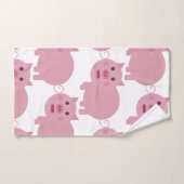 Shy Pink Pig Custom Bad Handdoek (Handdoek)