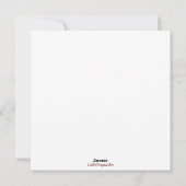 Shy Red Bird kaart (Achterkant)