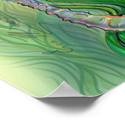 Shy Seahorse Mermaid Poster (Hoek)