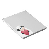 Shy Sheep holding Love Heart Notitieblok (Schuin)