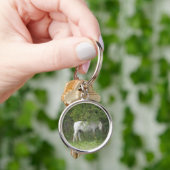 Shy White Horse Sleutelhanger (Hand)