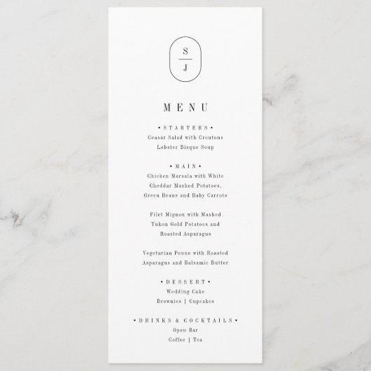 SHYLAH Boho Moderne Minimalistische Chic Eenvoudig Menu (Voorkant)