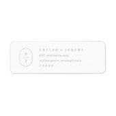 SHYLAH Dusty Roos Boho Mauve Retour Adreslabels Etiket (Voorkant)
