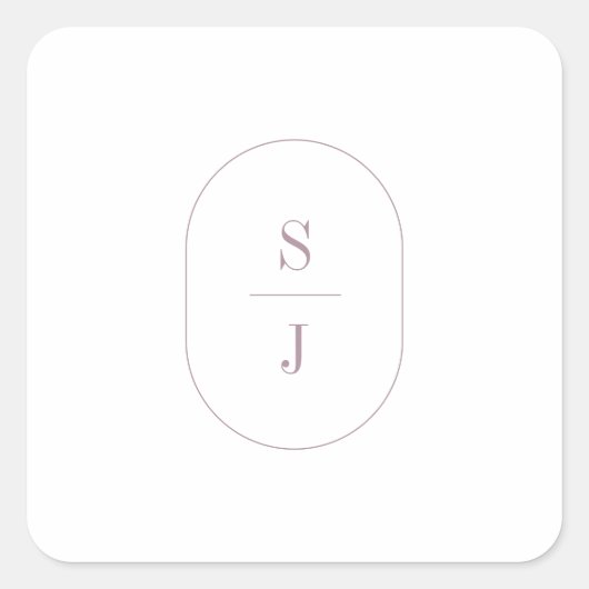 SHYLAH Dusty Roos Boho Minimalistische bruiloft Mo Vierkante Sticker (Voorkant)