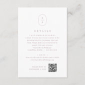 SHYLAH Dusty Roos Elegant Monogram Trouwdetails Informatiekaartje (Voorkant)