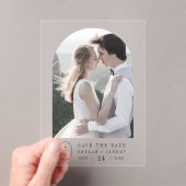 SHYLAH Eenvoudige Boho Monogram Huwelijk Save The Acryl Uitnodigingen (Insitu (Draagbaar))