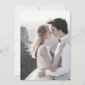 SHYLAH eenvoudige Lila Paarse foto bruiloft Kaart (Achterkant)