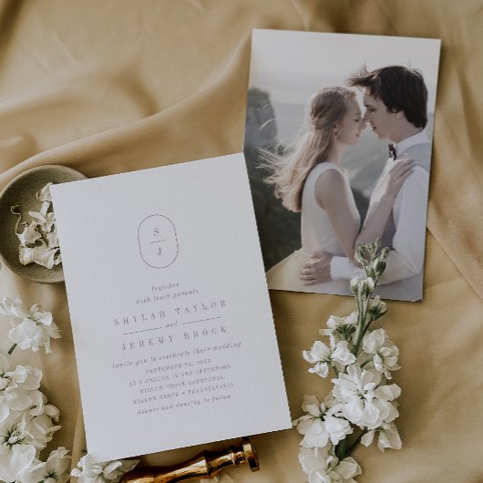 SHYLAH eenvoudige stoffige Roos Paarse foto bruilo Kaart