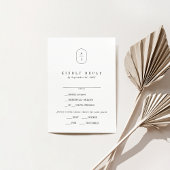 SHYLAH Elegant Monogram Neutraal Trouwen RSVP Kaar